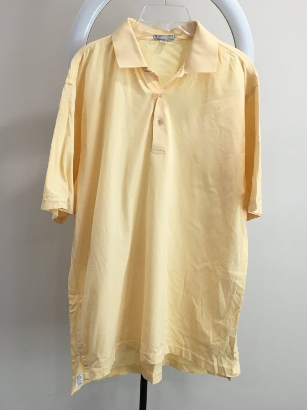 PETER MILLAR Butter Yellow Short Sleeve Polo Shirt